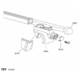 Thule 50104 krytka patky Thule 757