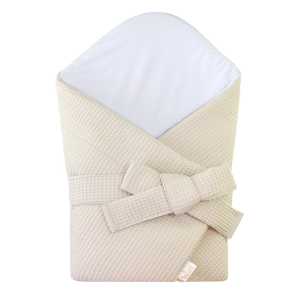 Emitex Zavinovačka s mašlí Vafle - béžová s šedou