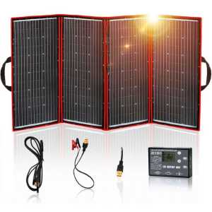 Solární panel rozkládací přenosný s PWM regulátorem 320W 12V/24V 194x95cm - do auta / na kempování