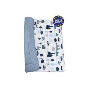 Bomimi Hrací deka 120x120, bavlna, oboustranná autíčka, modrá