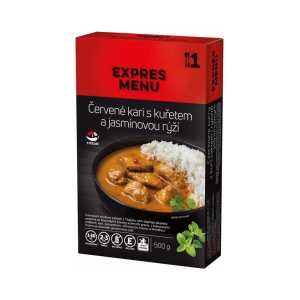 Expres Menu červené kari s kuřetem a jasmínovou rýží 500g