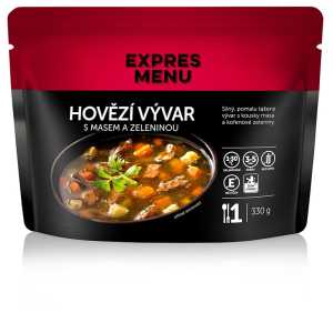 Expres Menu hovězí vývar s masem a zeleninou 330g