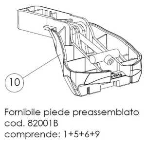 Pre-assembled foot Aurilis Freeline 82001B