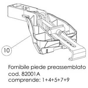 Pre-assembled freeline foot Aurilis Freeline 82001A