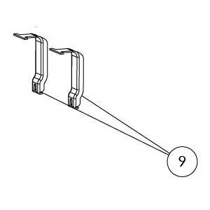 Fixing hook for bars Aurilis 3000100