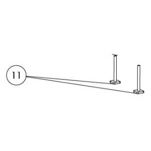 Square base plate M6x60 mm Aurilis 5116660