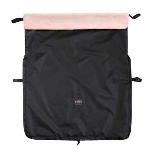 Nepadací deka Emitex černá + velvet světle růžová